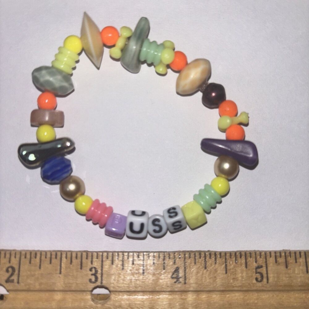 Multicolor “P*ssy” Bracelet Adult Humor Beaded Handmade Naughty Word Accessories